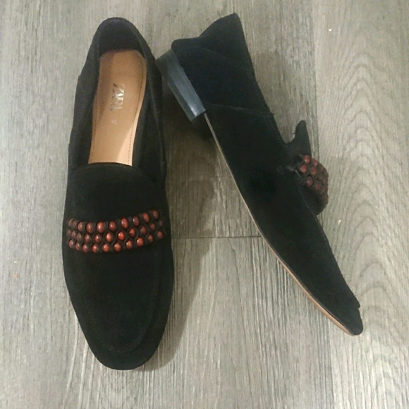 ✨HP✨Zara Real leather loafer - Picture 1 of 7